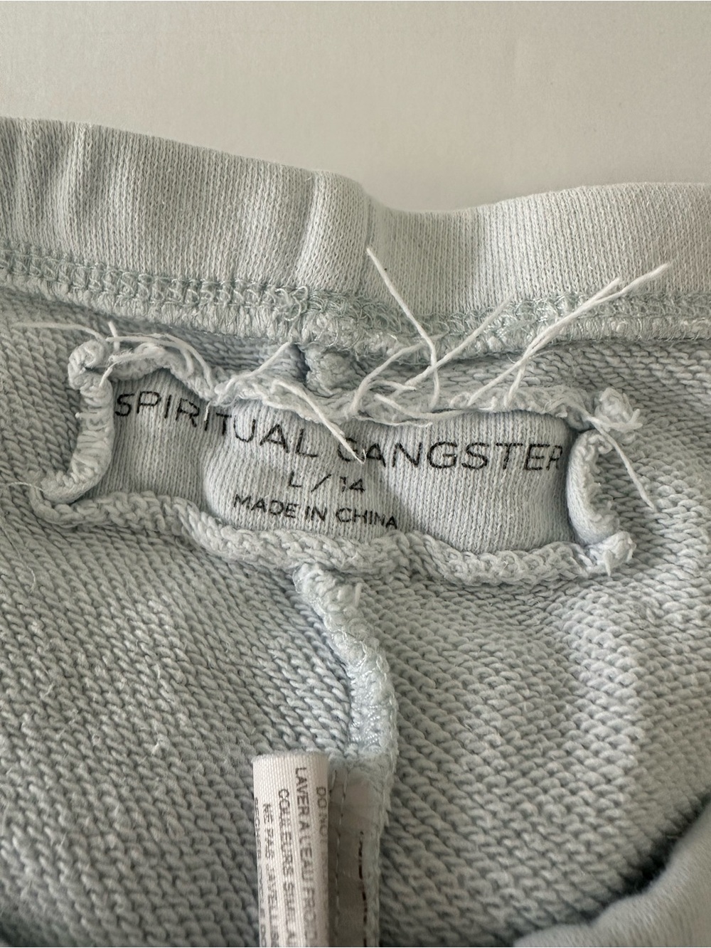 Spiritual Gangster Light Blue Sweatpant Joggers Size 14 Girls 100% Cotton - Picture 3 of 8